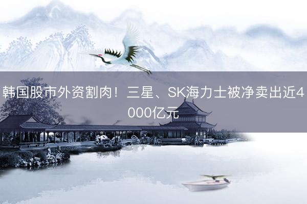 韩国股市外资割肉！三星、SK海力士被净卖出近4000亿元
