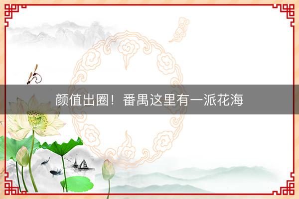 颜值出圈！番禺这里有一派花海