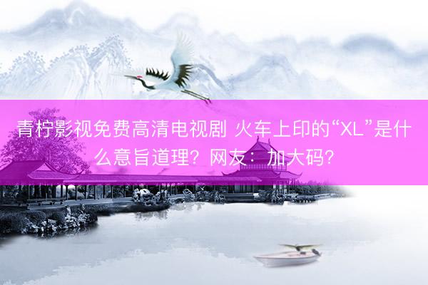 青柠影视免费高清电视剧 火车上印的“XL”是什么意旨道理？网友：加大码？