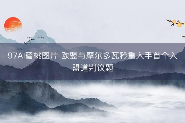 97AI蜜桃图片 欧盟与摩尔多瓦矜重入手首个入盟道判议题