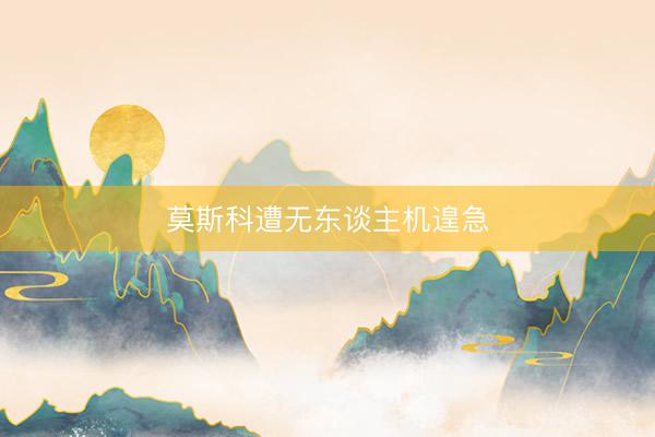 莫斯科遭无东谈主机遑急